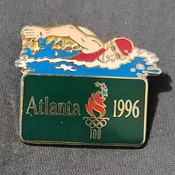 no brand Other - Vtg 1996 Atlanta Olympics Swimming Lapel Pin